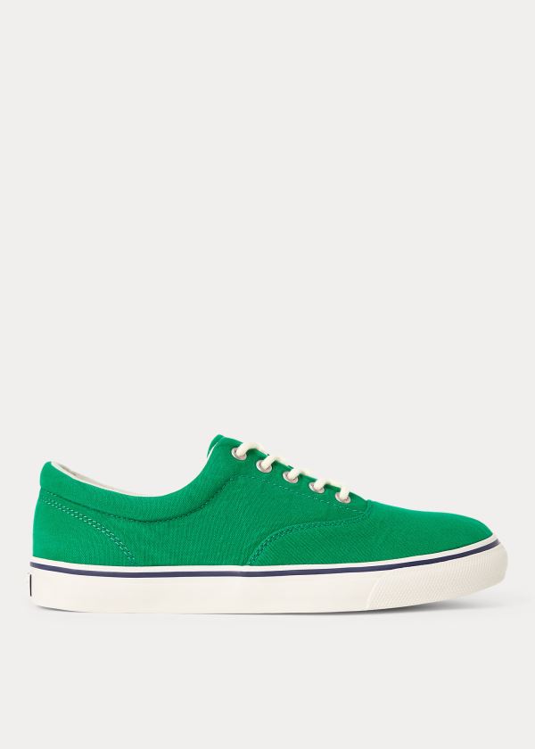 Zapatillas Polo Ralph Lauren Hombre Verdes - Harpoon Canvas - MFHNR4058